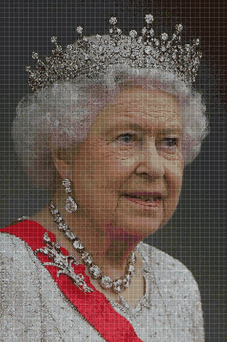 The Queen 2 cross stitch pattern in pdf DMC