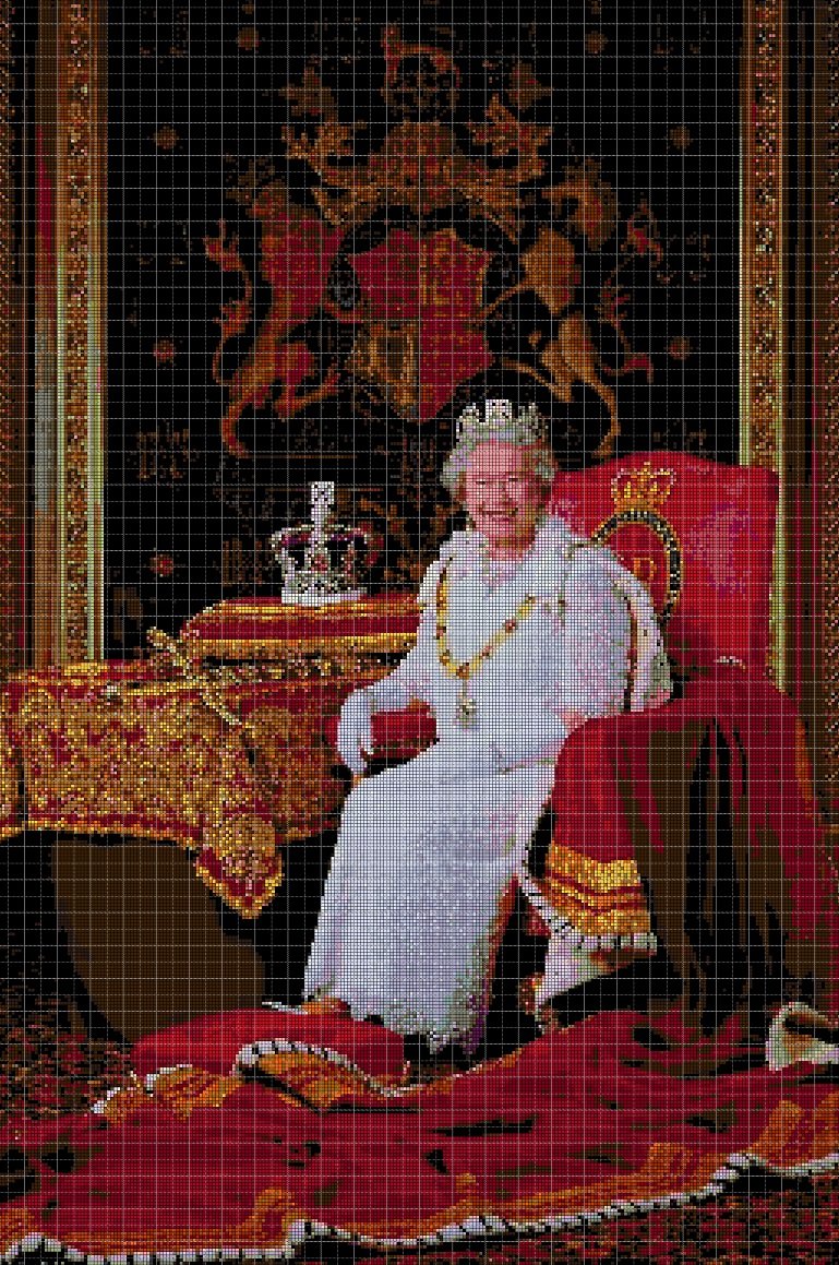 The Queen 4 cross stitch pattern in pdf DMC