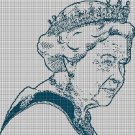 Queen Elizabeth 2 2 silhouette cross stitch pattern in pdf