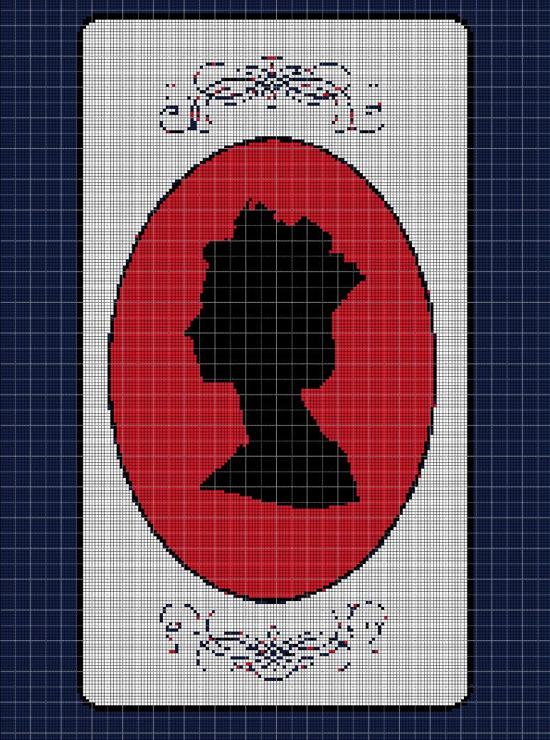 The Queen's silhouette cross stitch pattern in pdf