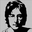 John Lennon silhouette cross stitch pattern in pdf