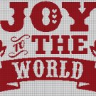 Joy to the world silhouette cross stitch pattern in pdf