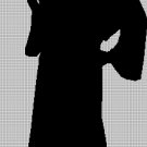 Leia Princess silhouette cross stitch pattern in pdf
