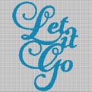 Let it go silhouette cross stitch pattern in pdf