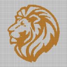 Lion head 2 silhouette cross stitch pattern in pdf