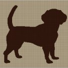 Little dog1 silhouette cross stitch pattern in pdf