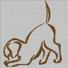 Little dog 2 silhouette cross stitch pattern in pdf