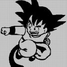 Little Son Goku 2 silhouette cross stitch pattern in pdf