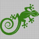Lizard 3 silhouette cross stitch pattern in pdf