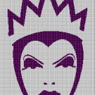 Maleficent face 2 silhouette cross stitch pattern in pdf