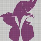 Maleficent1 silhouette cross stitch pattern in pdf