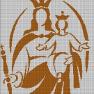 Mary and Jesus silhouette cross stitch pattern in pdf