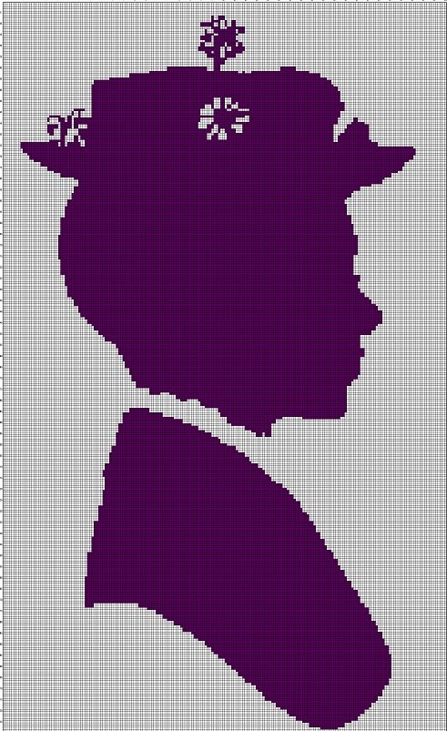 Mary Poppins1 silhouette cross stitch pattern in pdf