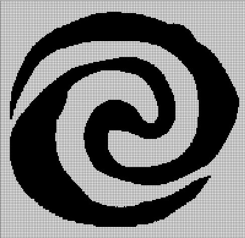 Maui symbol silhouette cross stitch pattern in pdf