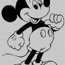 Mickey Mouse1 silhouette cross stitch pattern in pdf
