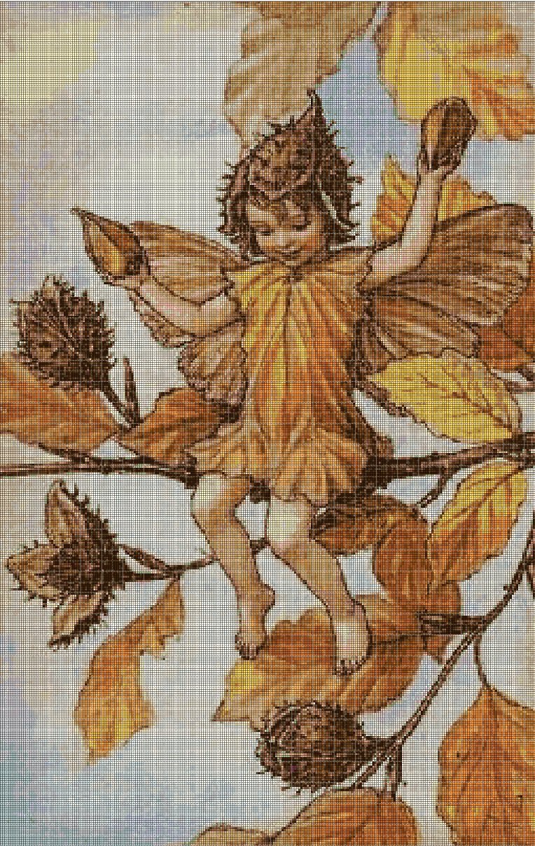 Flower fairy 13  cross stitch pattern in pdf DMC