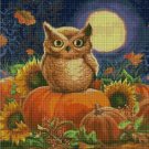 Halloween Owl cross stitch pattern in pdf DMC