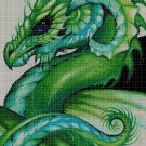 Green Dragon  3 cross stitch pattern in pdf DMC