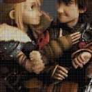 Hiccup and Astrid cross stitch pattern in pdf DMC