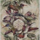 Hummingbirds cross stitch pattern in pdf DMC