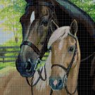 Horses 4 cross stitch pattern in pdf DMC
