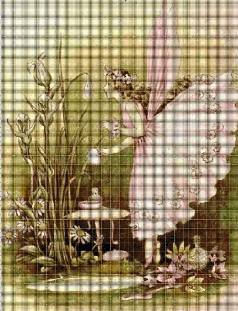 Flower fairy 34 cross stitch pattern in pdf DMC