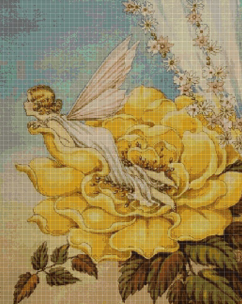 Flower fairy 36 cross stitch pattern in pdf DMC