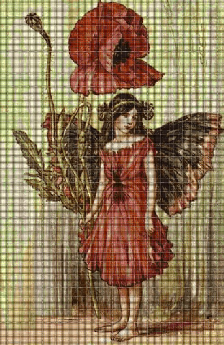 Flower fairy 37 cross stitch pattern in pdf DMC
