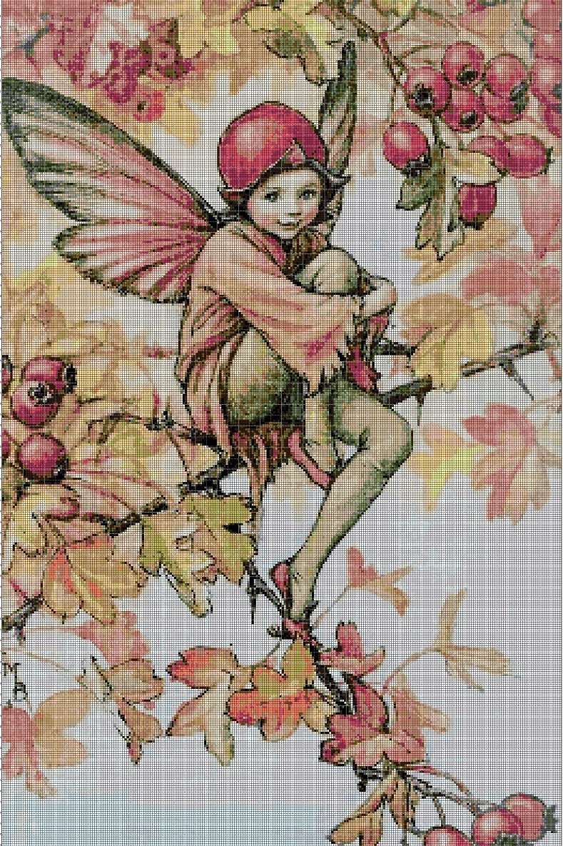 Flower fairy 40 cross stitch pattern in pdf DMC