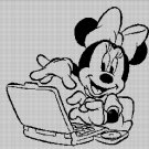 Minnie in work silhouette cross stitch pattern in pdf