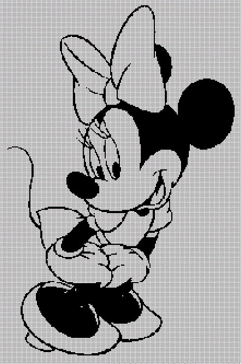 Minnie2 silhouette cross stitch pattern in pdf