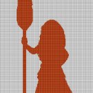 Moana silhouette cross stitch pattern in pdf