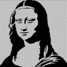 Mona Lisa silhouette cross stitch pattern in pdf