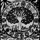 Nature symbols silhouette cross stitch pattern in pdf