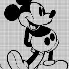 Original Mickey Mouse silhouette cross stitch pattern in pdf