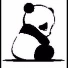 Panda silhouette cross stitch pattern in pdf