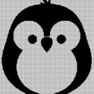 Penguin baby silhouette cross stitch pattern in pdf