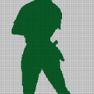 Peter Pan silhouette cross stitch pattern in pdf