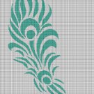 Plume silhouette cross stitch pattern in pdf
