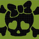 Poison girl silhouette cross stitch pattern in pdf