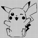 Pokemon Pikaccu silhouette cross stitch pattern in pdf