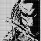 Predator 2 silhouette cross stitch pattern in pdf