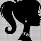 Princess silhouette cross stitch pattern in pdf