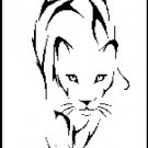 Puma silhouette cross stitch pattern in pdf