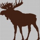 Reindeer silhouette cross stitch pattern in pdf