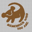 Remember who you are silhouette cross stitch pattern in pdf