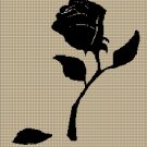 Rose1 silhouette cross stitch pattern in pdf