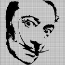 Salvador Dali silhouette cross stitch pattern in pdf