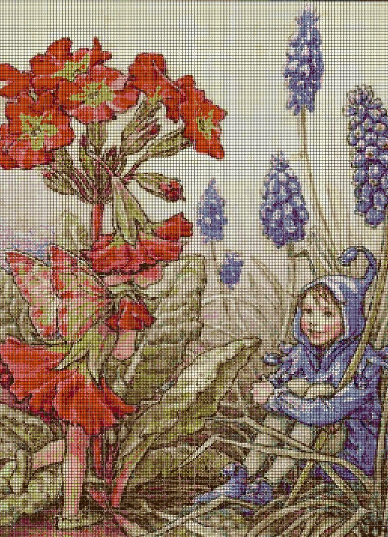 Flower fairy 42 cross stitch pattern in pdf DMC