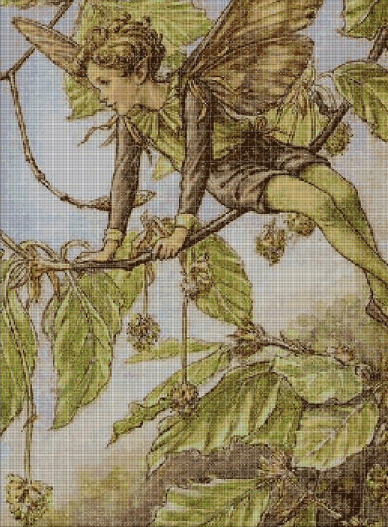 Flower fairy 57 cross stitch pattern in pdf DMC